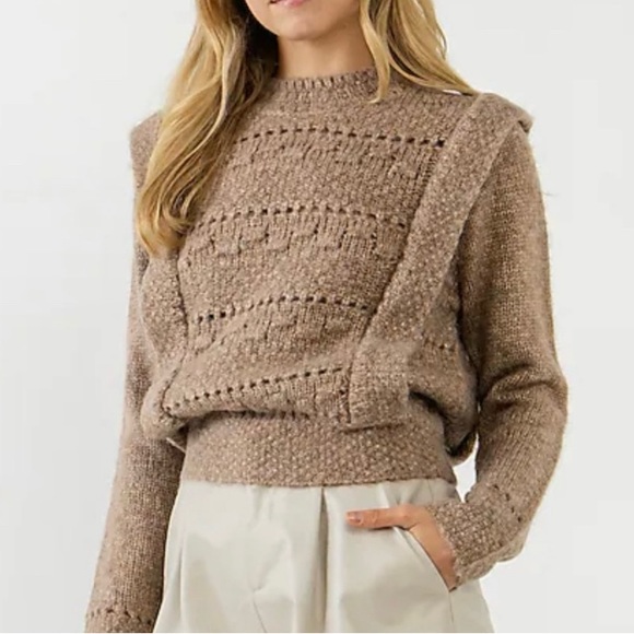 Endless Rose Sweaters - Endless Rose beige/brown sweater